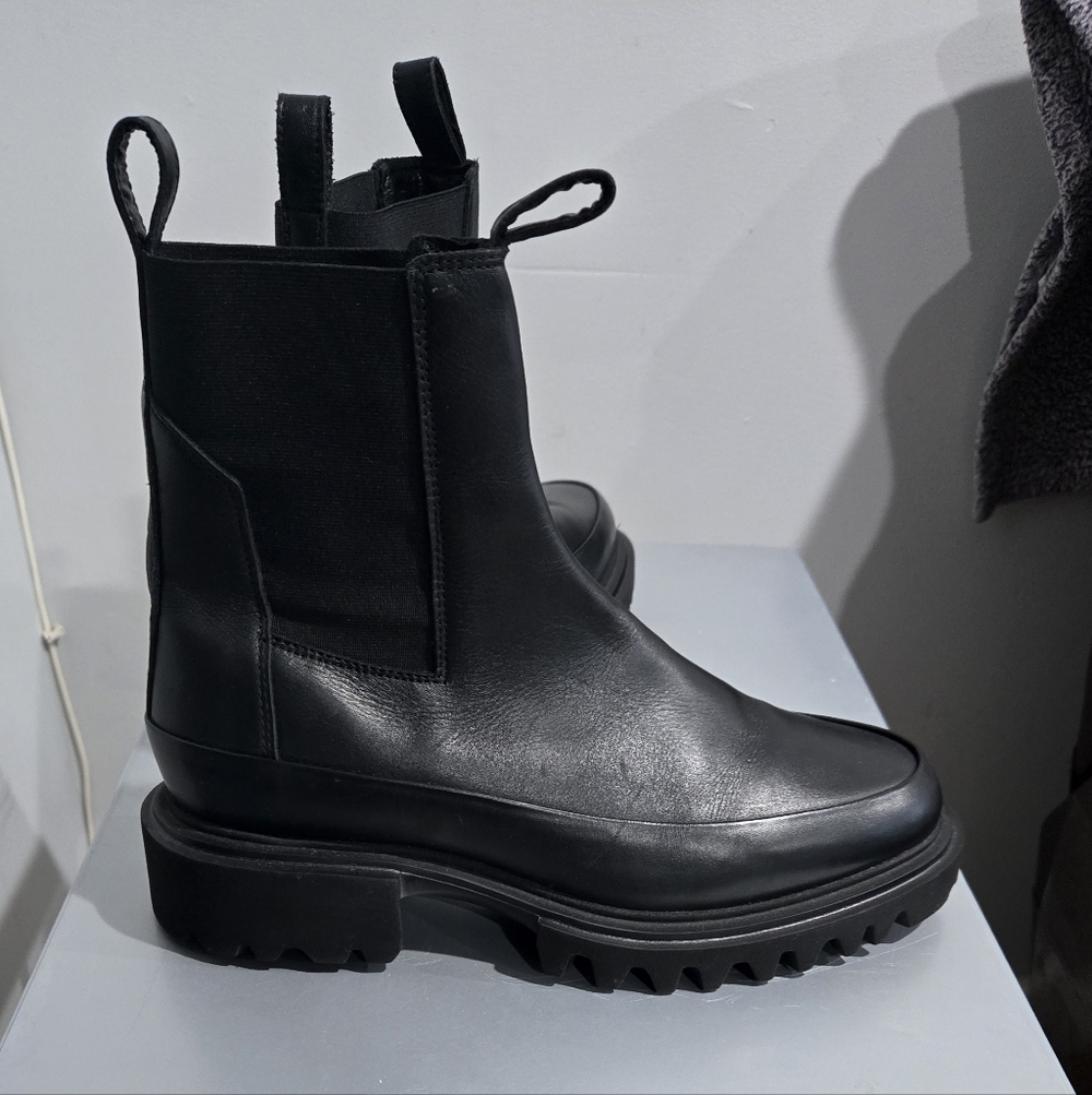 All Saints Black Leather Boots